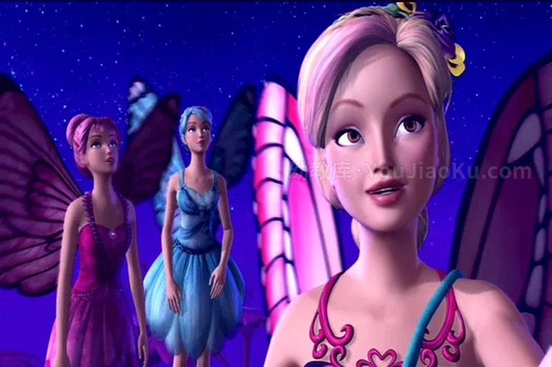 图片[2]-芭比动画电影《芭比之蝴蝶仙子 Barbie Mariposa and Her Butterfly Friends 2008》全1集 中文版+英文版 高清/AVI/770M 百度云网盘下载-幼教库